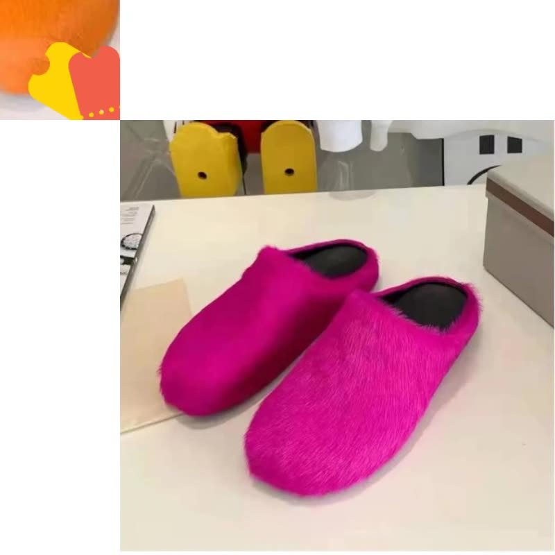 【関税&送料込】Marni Pink Fur Slippers MARNI | MOCCASIN LOAFERS