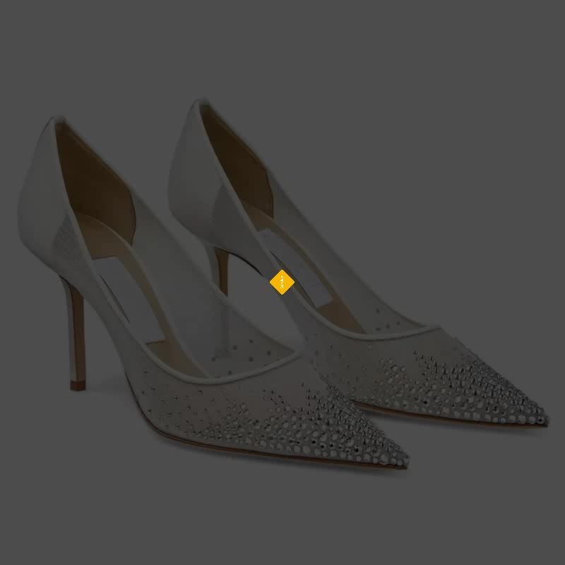 Marques D'été Luxueuses Robe Romy Sandales De Mariage Chaussures Escarpins En Cuir Avec Strass Dame Élégante Bout Pointu Talons Hauts Noir Nude EU35 42.BOX   | Vidéo DHgate