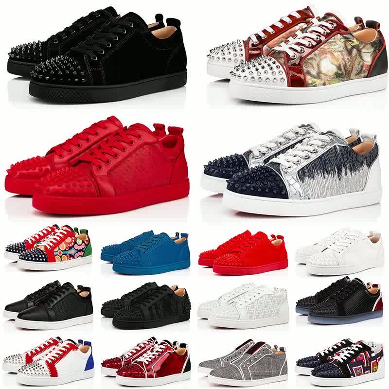2023 Men Designer Red Bottom Loafers Rivets Low Studed Casual Shoes  Designers Shoe Mens Women Fashion Red Bottoms Sneakers Trainers with Box  Size - China Shoes and Luxury Brand price