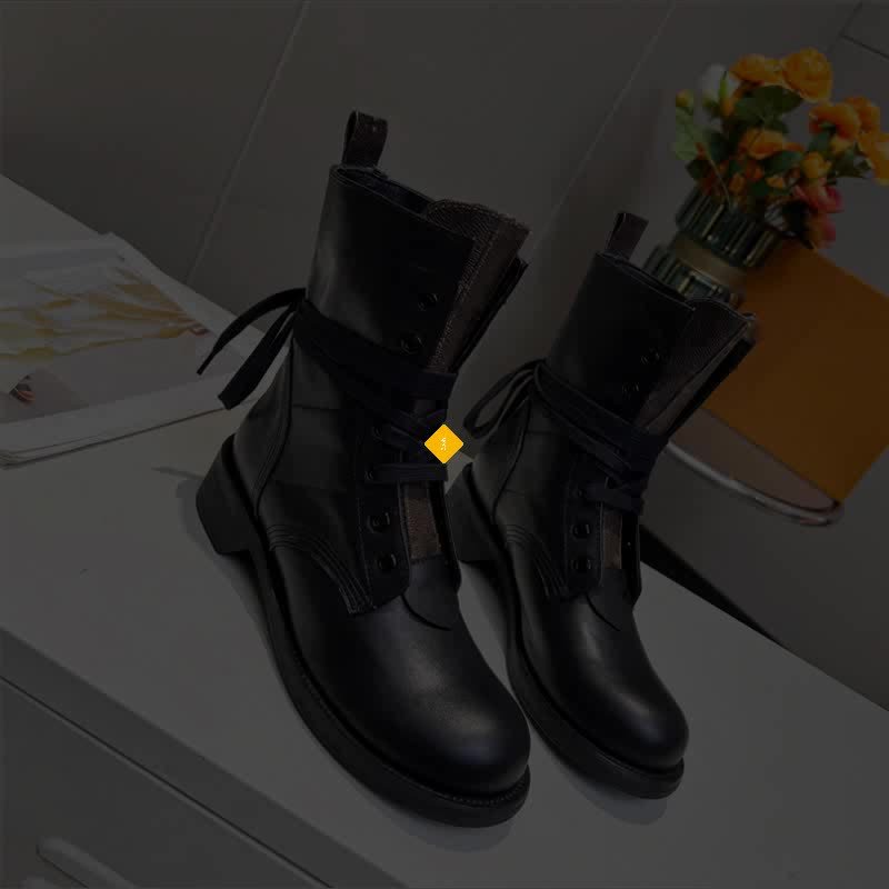 Women Designer Metropolis Flat Ranger Ankle Boots Calfskin Martin Leather  And Canvas Combat Boot Platform Desert Winter Ladies Martin Sneakers With  Box From Luckforjc, $101.31