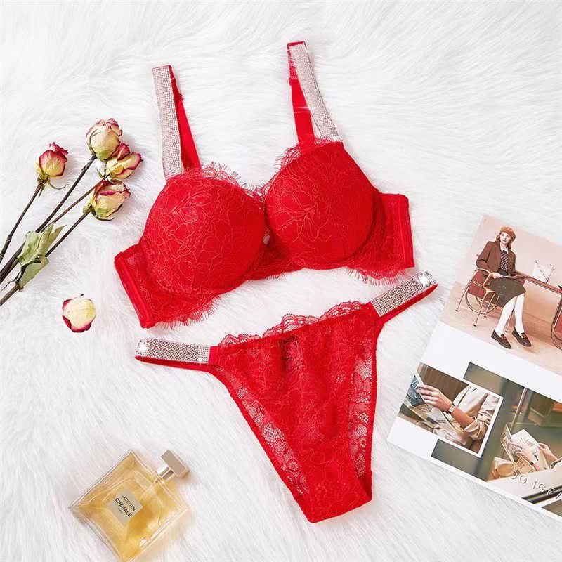 Rhinestone Letter Intimate Lingerie Set For Women Push Up Bra And Panty  With Thin Asia Cup 2022 Women Seamless Bikini Q0705 From Sihuai03, $9.98