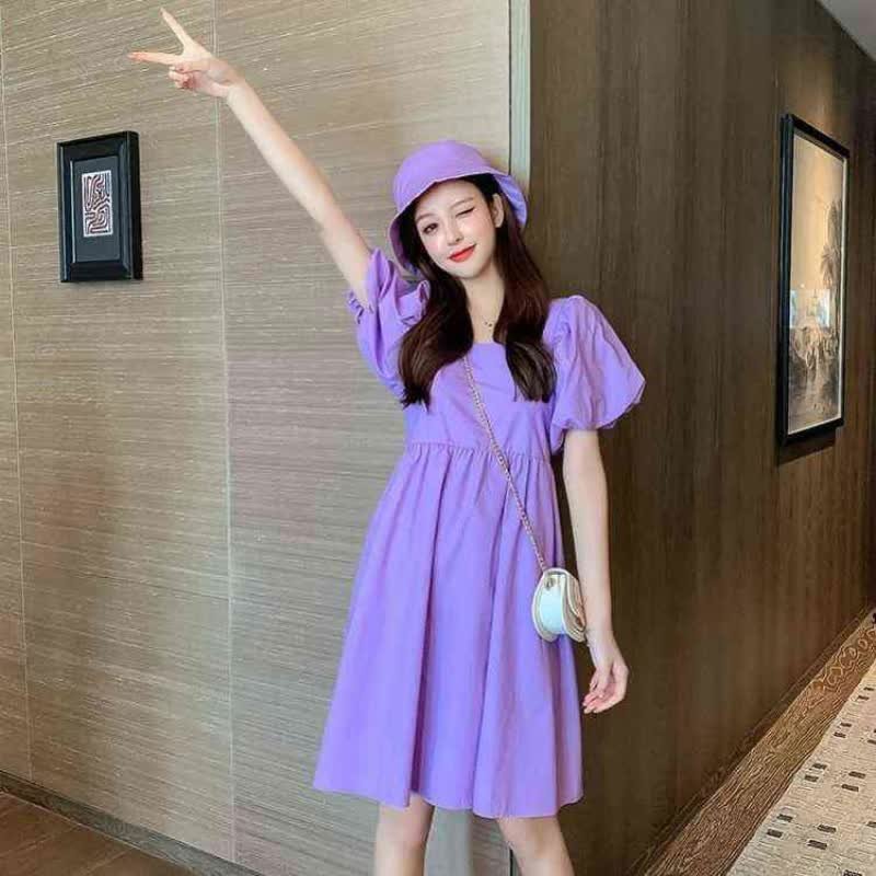 【LOULOUSEOUL】Sheer Puff Long Dress (Purple) 8a1ce33f01891000246d646d000000