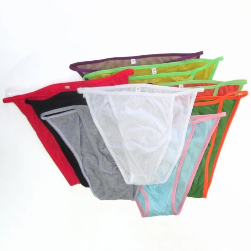 Mens Cotton String Bikini Underwear With Front Pouch, Comfortable Soft Thin  Fabric, Moderate Coverage G377C From Qianniaodao, $5.01