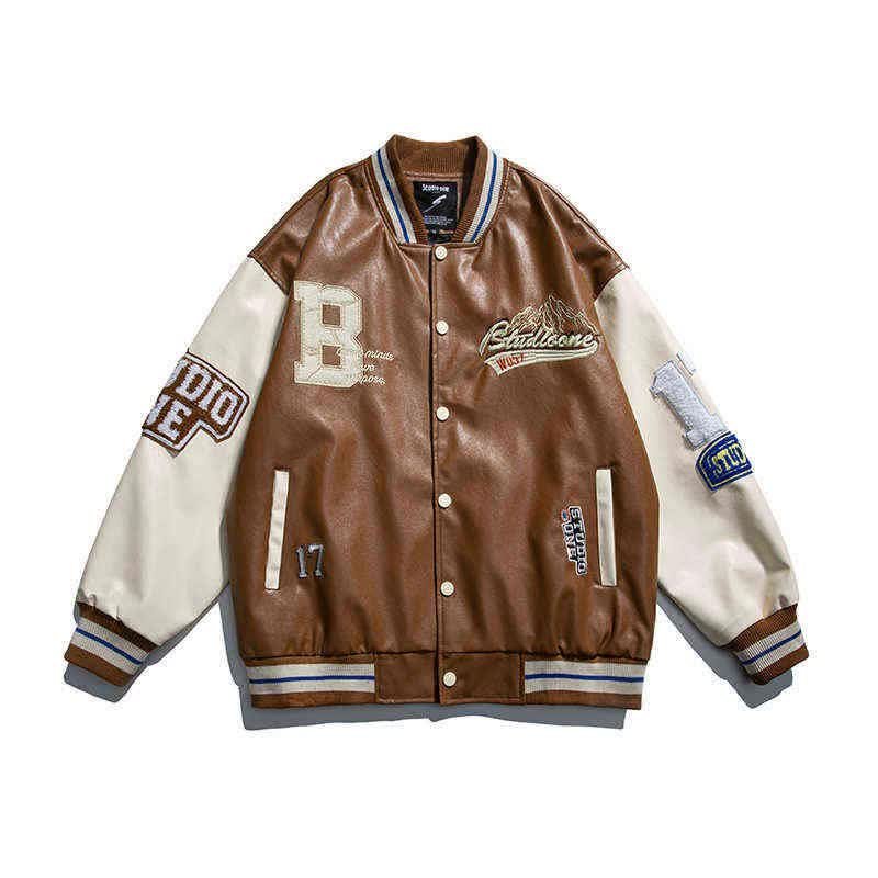 ジャケット・アウター keboz DAC STUDS LEATHER VARSITY JACKET ジャケット・アウター keboz DAC STUDS LEATHER VARSITY JACKET