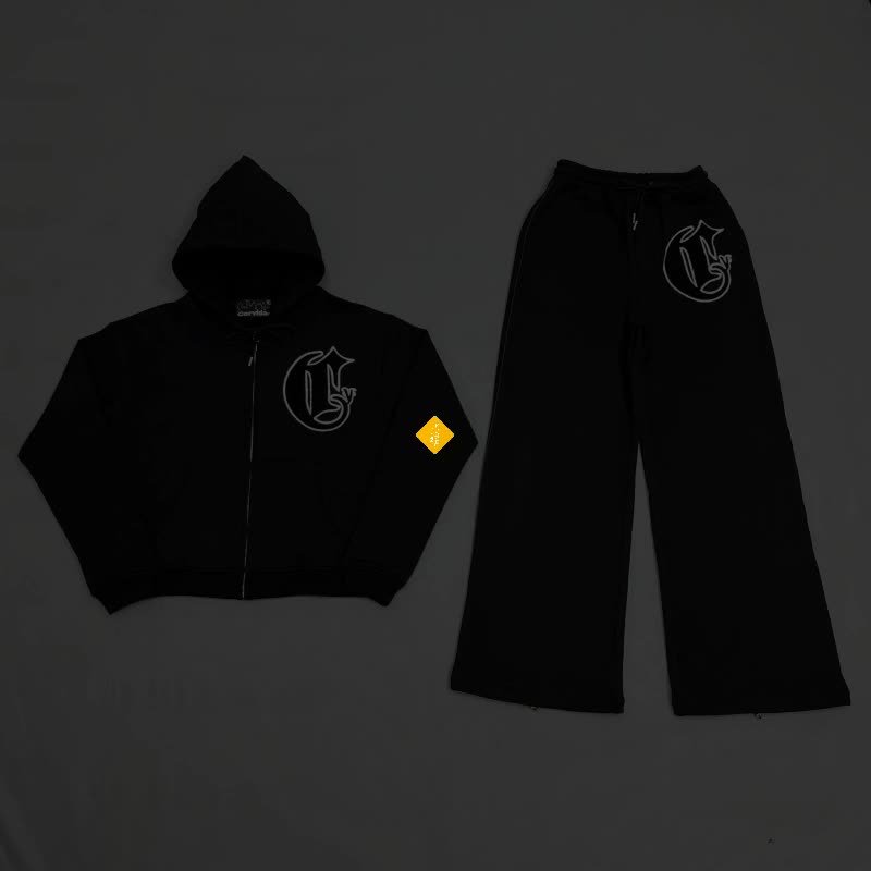 Mens Black Hoodie Sweatshirt Breathable & Comfortable, Embroidered