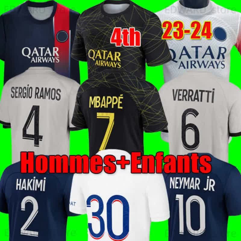 Mbappe Hakimi Player #30 Soccer Jersey Sergio Ramos 23 24 Maillots