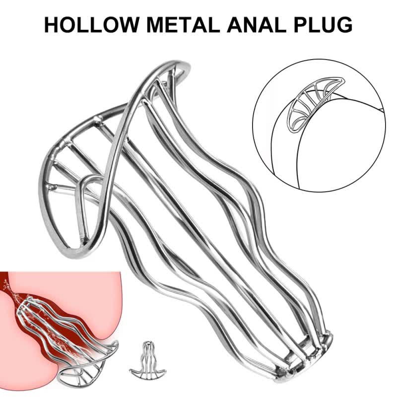 Sewing Notions Hollow Metal Anal Plug Sex Toy Portable Anal Cleaning Enema  Stainless Steel Shower Bidet Hollow Out Anal Toilet A
