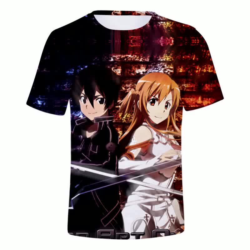 トップス vaultroom kirito & asuna tee M KIRITO & ASUNA TEE / CHARCOAL – VAULTROOM