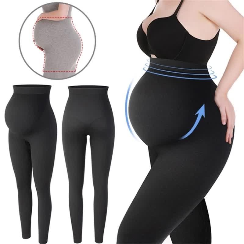 Compra online de Leggings para gravidez cintura alta grávidas magras  maternidades mulheres barriga suporte malha leggins calças modeladoras de  corpo