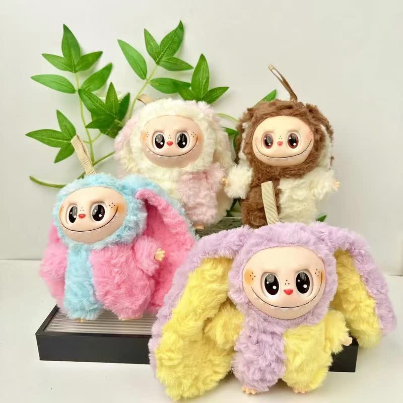 Popmart Labubu Plush Doll Keychain Spring Wild Big Ear Vinyl