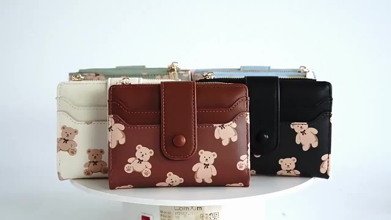 デザイナーウォレット：ジッパーコインパースカードホルダー付きシックなPUレザーの女性の短い財布 - 毎日の使用のための軽量