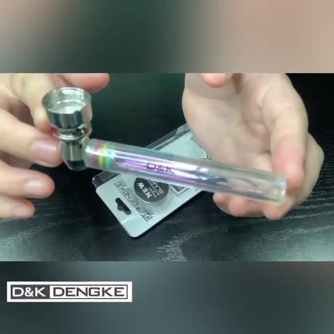 D&K Glass Smoke Pipe Borosilicate Glass Portable For Tobacco And