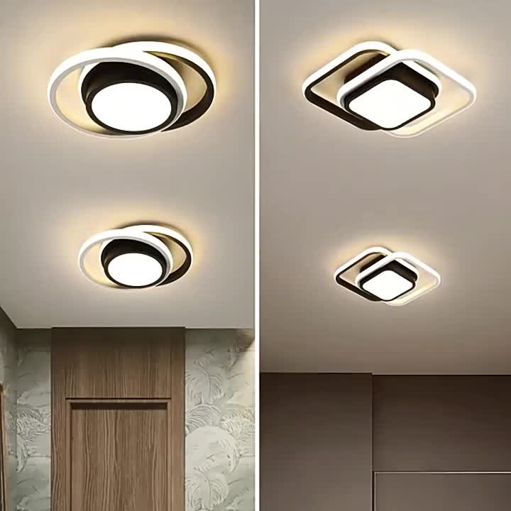 Pasillo Moderno LED Lámparas De Techo Para Pasillo Escaleras Entrada Ático  Cuadrado Interior Iluminación LED Luces De Estilo Minimalista Accesorios De  Cocina LRS027 De 61,46 €