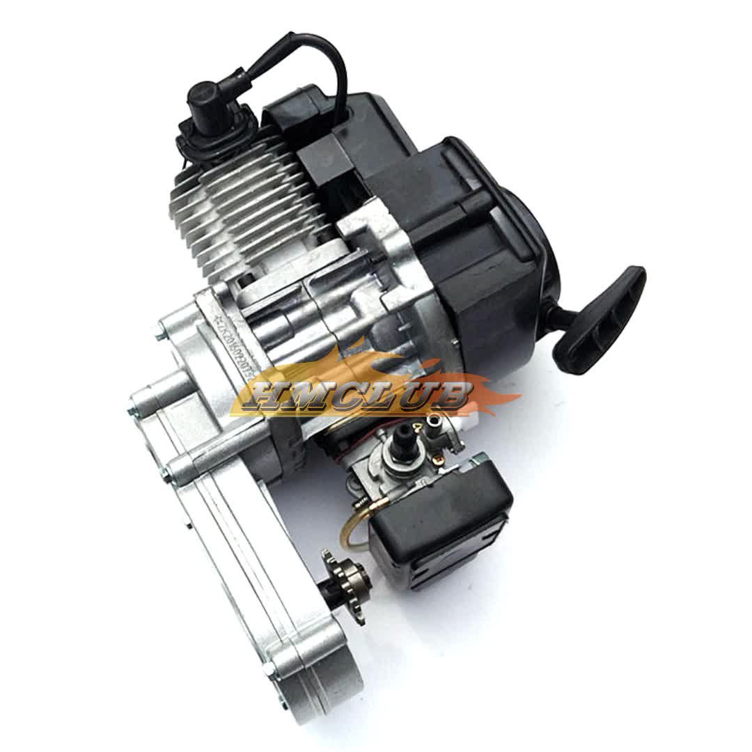 Tenddya Moteur Essence 49cc 2 Temps – Démarreur à Câble, Refroidi Par Air, Puissant 1.9kW, Pour Mini Pocket Bike, Dirt Bike, ATV, Scooter