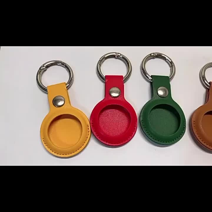 Porte-clés en cuir / étui AirTag pour sublimation - vert Vert