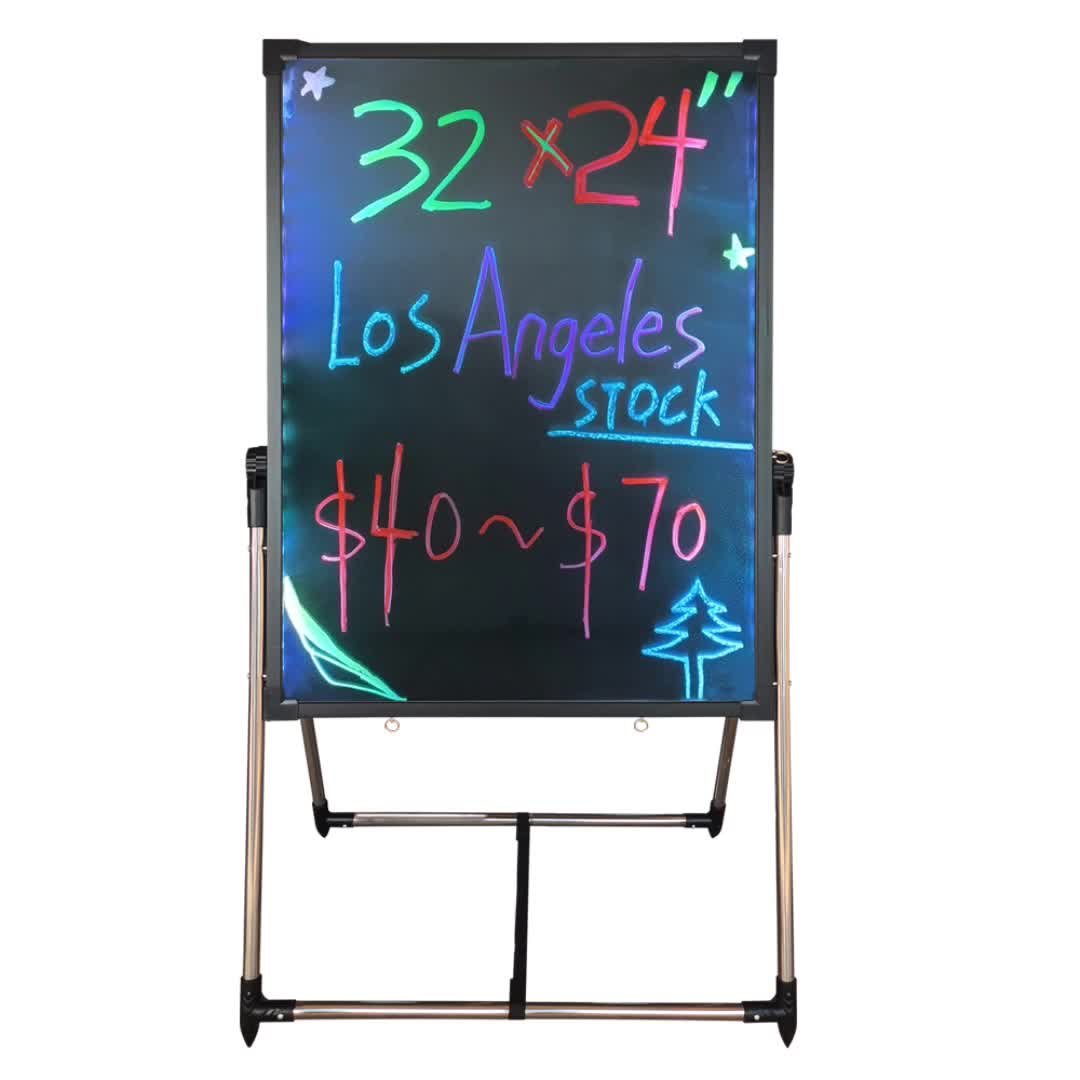 32x24 LED Writing Board Flashing Illuminated Message Menu Sign Erasable  Neon Home Decor