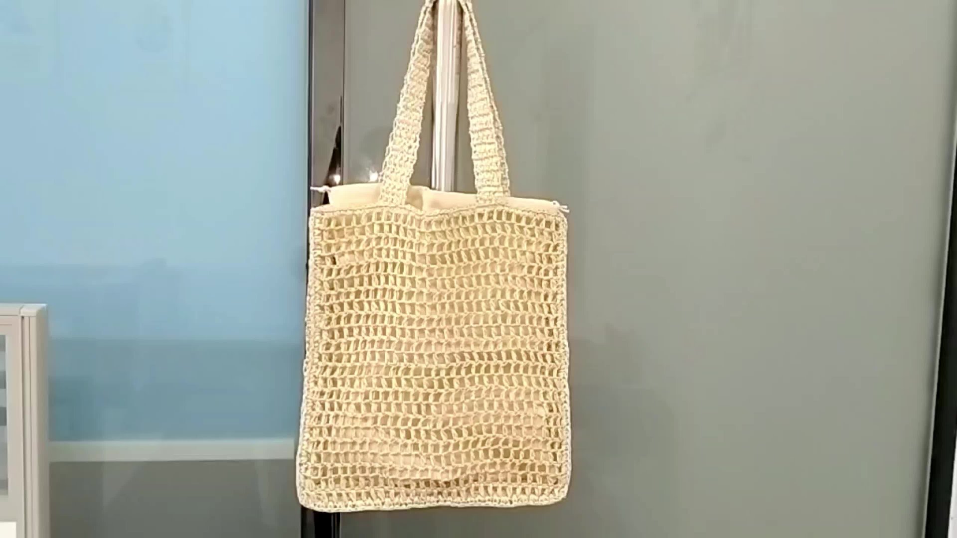 Crochet Turtorial】How to crochet PRADA 2022 Same Triangle Hollow Woven Bag  for beginners 