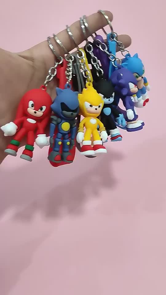 Mubco Sonic Silver the Hedgehog 3D Keychain Strap Charm & Hook PVC