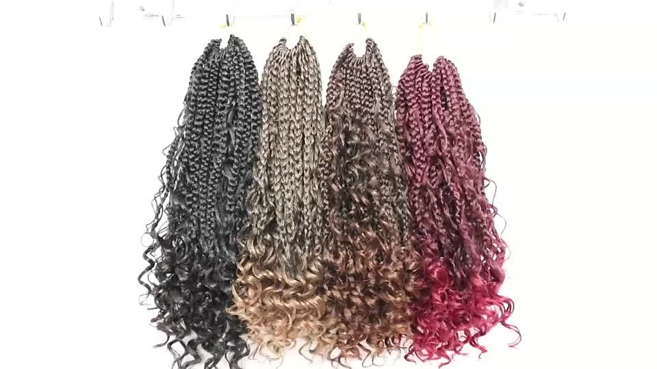 Boho Goddess Box Braids Pre Looped Curly Ends Crochet Passion Twist Hair  Extensions For Braiding And Braided Hair From Eco_hair, $7.88