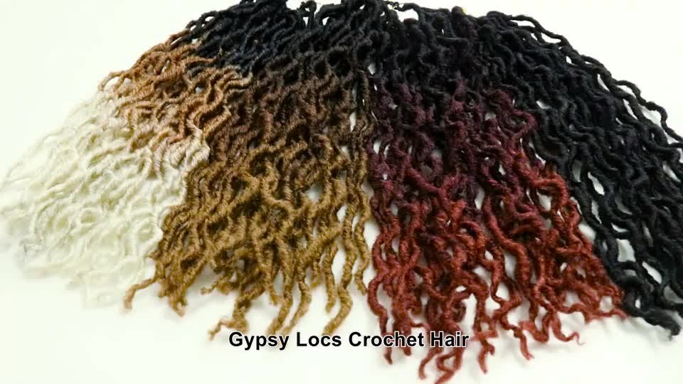Burgundy Goddess Locs Crochet Hair 3 Tone 24 Strands Wavy Gypsy Locos Braid  Locs 18 Inches From Eco_hair, $8.33