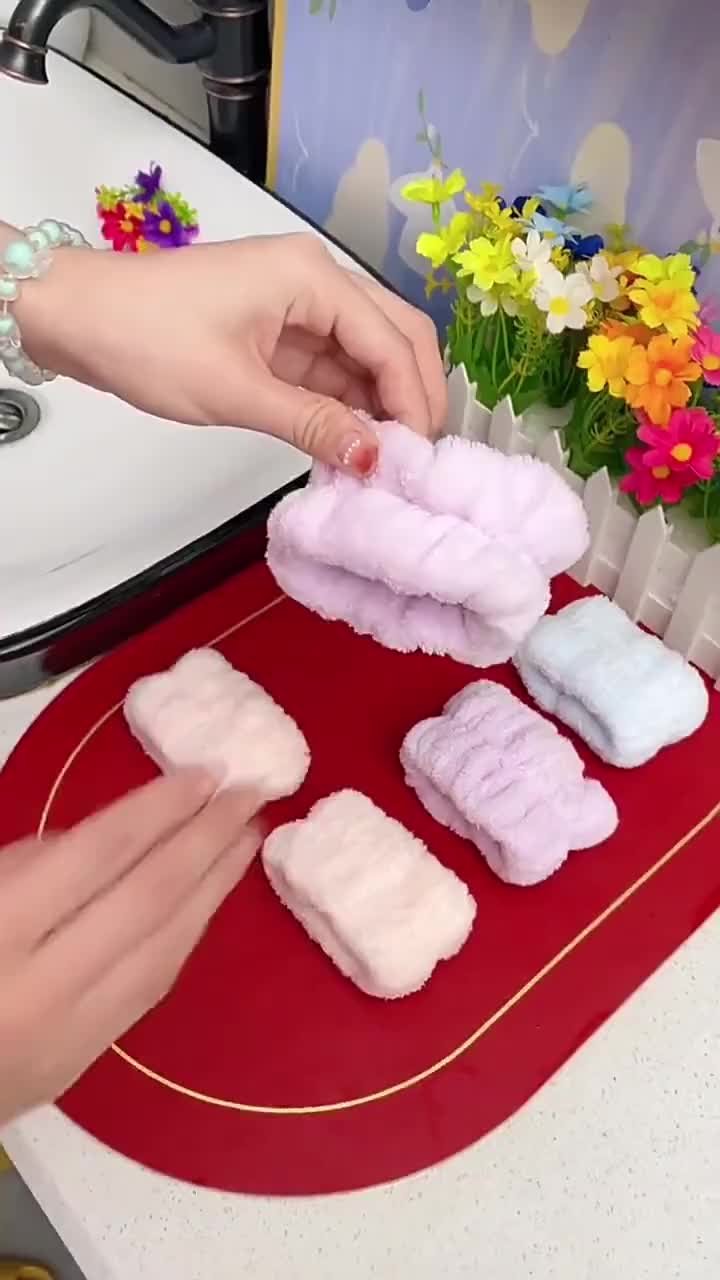 Lot De 2 Hairizone Cute Extensible Nœud Pour Lavage Visage Bandeaux, Lovely Serviette Bandeau Cheveux Pour Maquillage, Douche, SPA, Massage Et Sportives