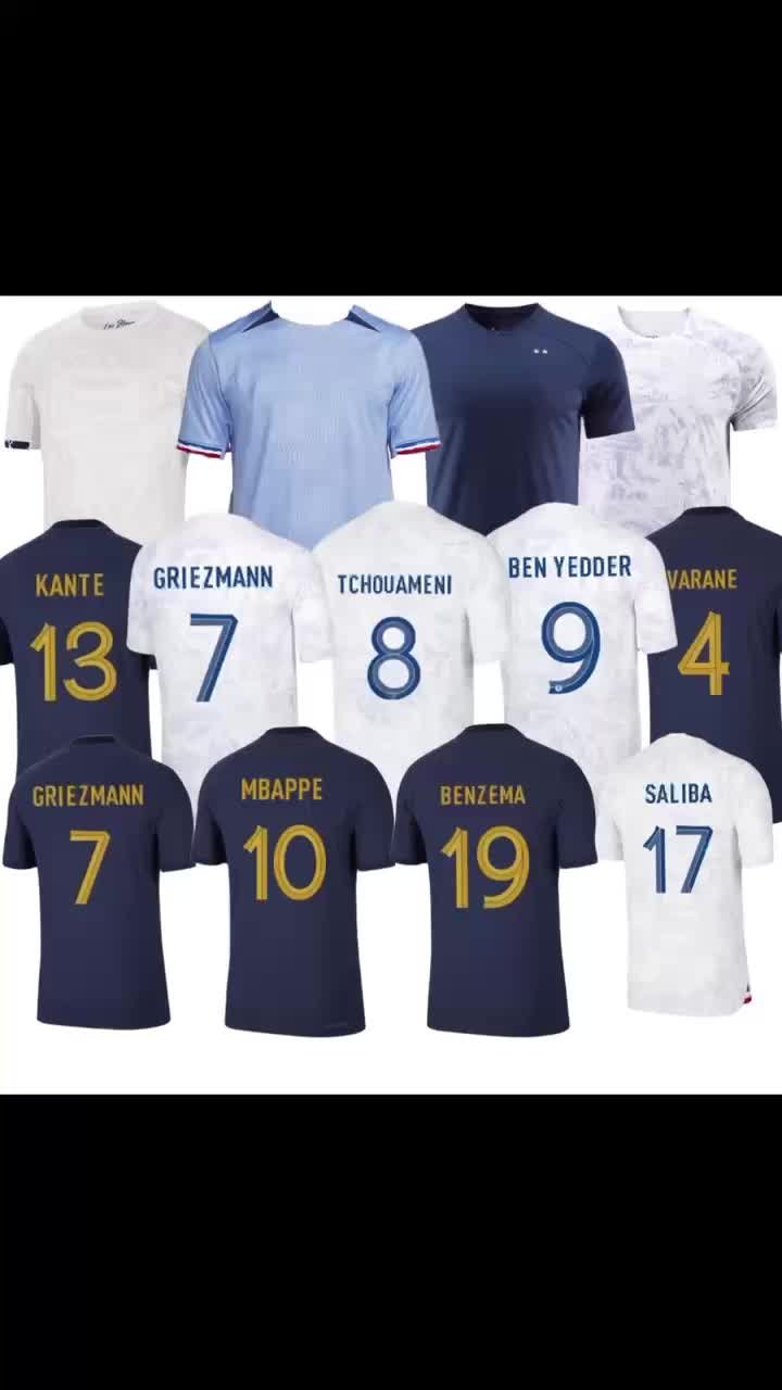 Maillots De Football 22 2023 2024 World Cup Soccer Jersey French Football  Shirts MBAPPE GRIEZMANN POGBA Kante Maillot Foot Kit Top Shirt Hommes  Enfants MEN Kids Set From Ct0715, $10.88