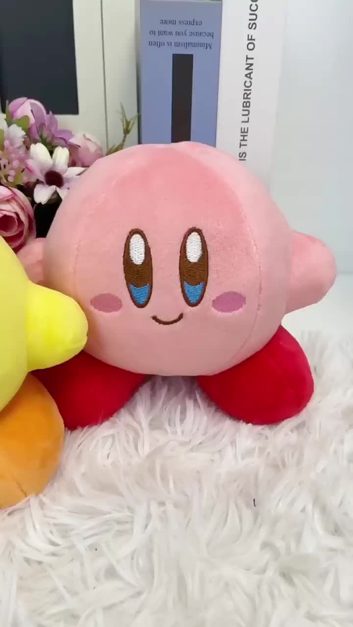 5 couleurs mignon Kirby jouets en peluche 15 CM rose bleu vert jaune noir  sourire expression en colère peluches Kirby poupée enfants meilleur cadeau