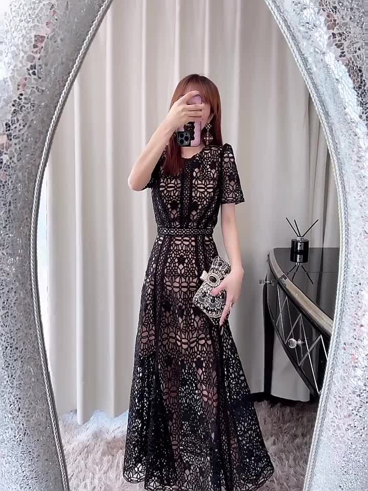 Ameri VINTAGE LACE KUNG FU DRESS ブラック アメリヴィンテージ 】LACE KUNG FU DRESS ワンピース