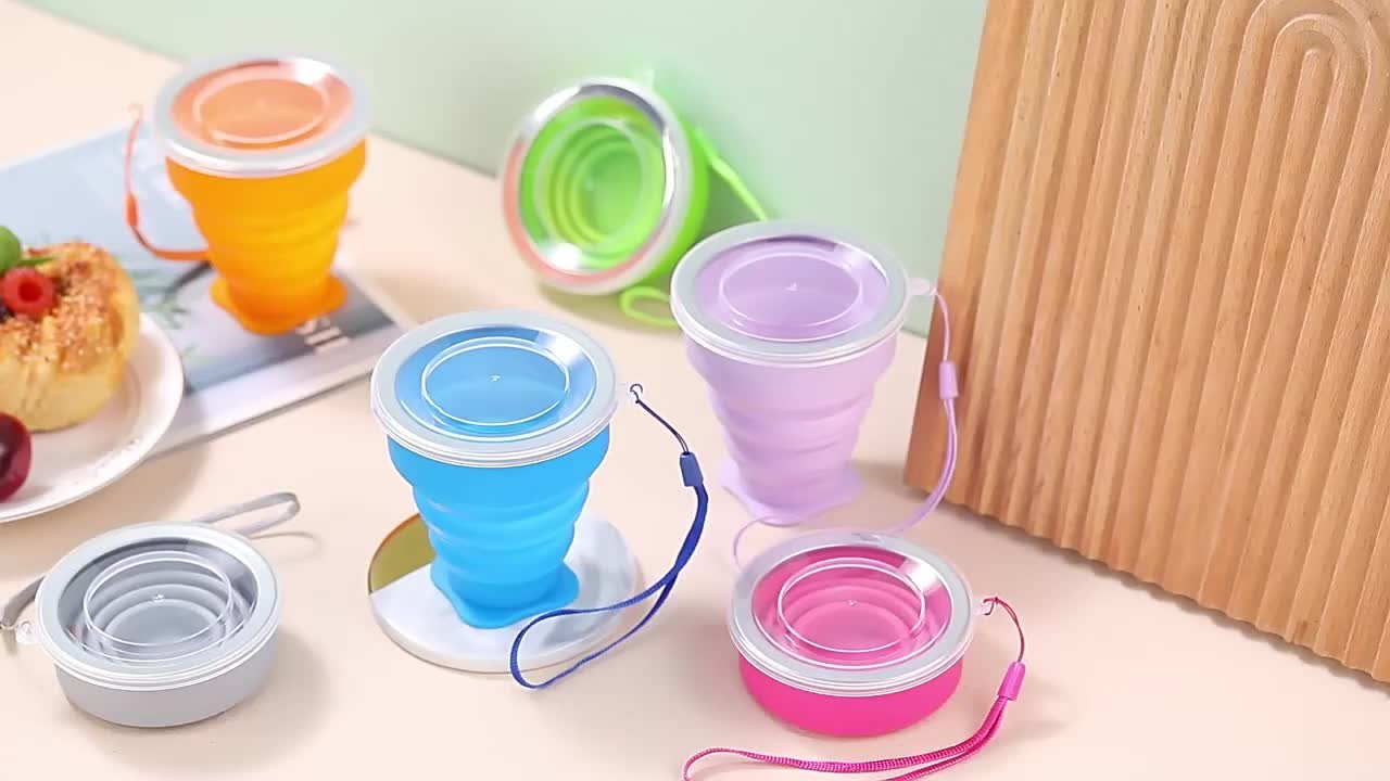 2 Pezzi Tazze Pieghevoli In Acciaio Inossidabile Tazza Da Viaggio Telescopica All'aperto 250ml Leggero Coppa In Metallo Da Campeggio Tazza Pieghevole Retrattile Con Portachiavi Per Acqua Caffè Vino - Foto 8