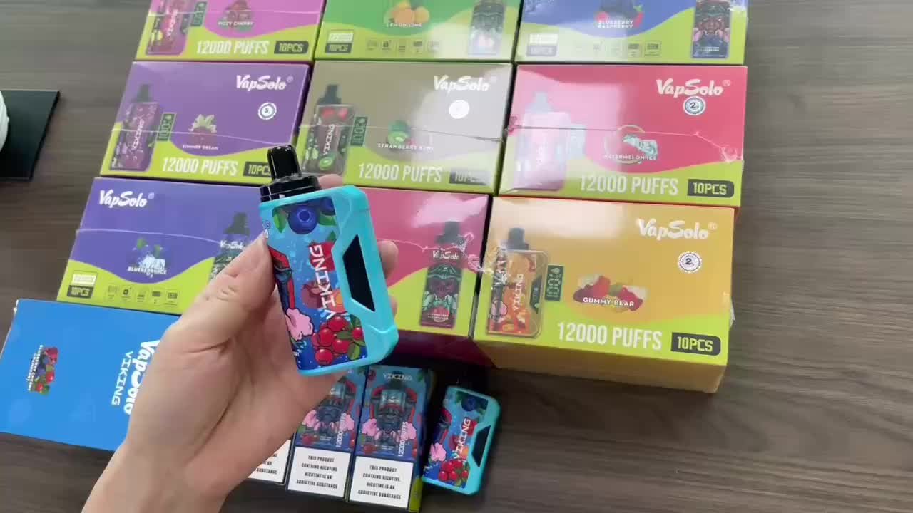 VAPSOLO 12000 Puff Vaper Disposable Vapes Pen E Cigarette Digital Box LCD  Screen 12k PUFFS 2% 5% Vaporizer Recharge Mesh Coil Vape Pen Puff Bars Bang  King EU Warehouse Video Review