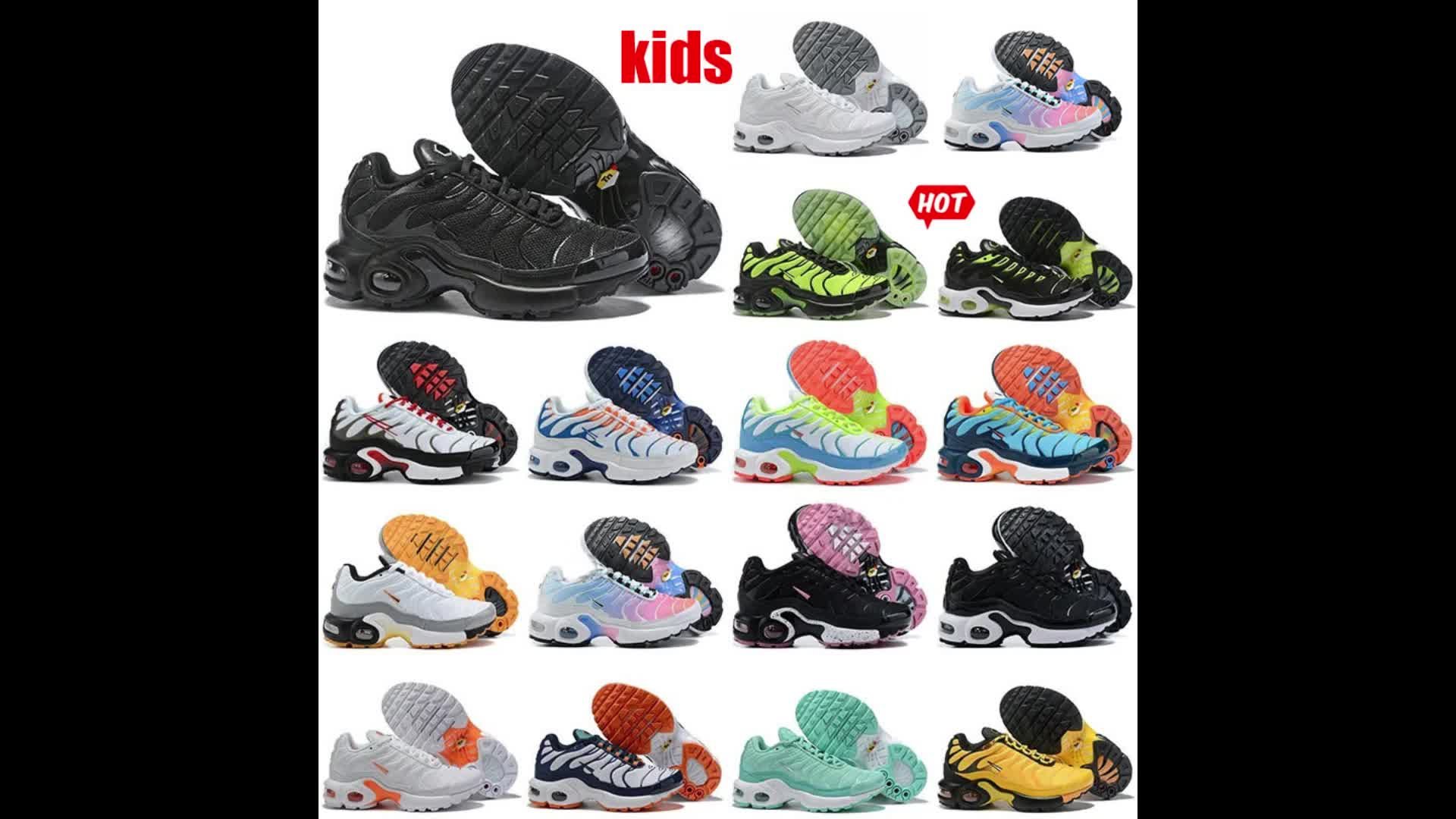 ✨ 5 Estrellas Nike Air Max TN TN Kids Running Shoes Tn Enfant Soft Soft  Soft Chaussures Garçons Garçons Tns Plus Sneakers Baskets Youth Requin  Taille De La Taille 28 35