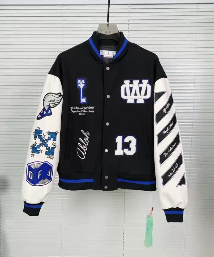 【関税込・国内発送】Off-White white fleece 00 varsity Off-White White Fleece 00 Varsity | REVERSIBLE