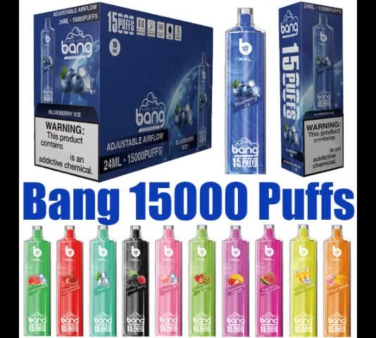 Présentation De Bang Xxl Puff 15k 15000 Puffs Disposable E Cigarettes Vape  0% 2% 3% 5% 25 Ml Bobine De Maille De Gousse Préfabillée 600mAH