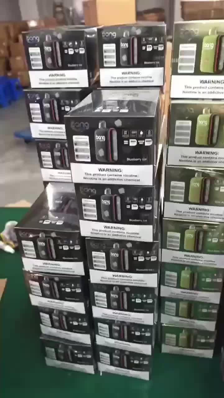 Original Bang BOX 9000~18000 puffs Disposable e-cigarettes vape Dual Mesh &  Coil Battery & E-Liquid Big display 28ml 12 flavors Regular & Pulse mode  9000 puffs 18000 puffs