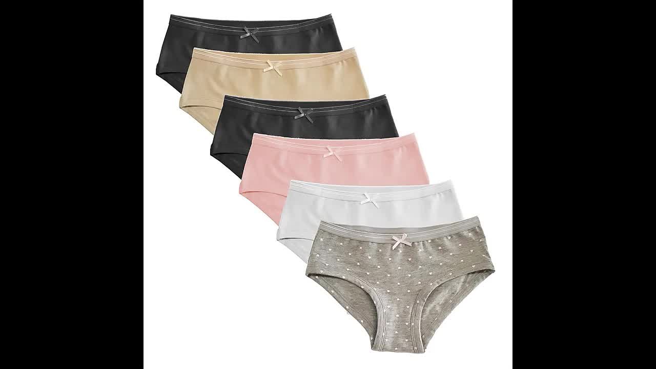 Girls Underwear Hipster Panty  Soft Cotton Panties Underwear for Girls Teen