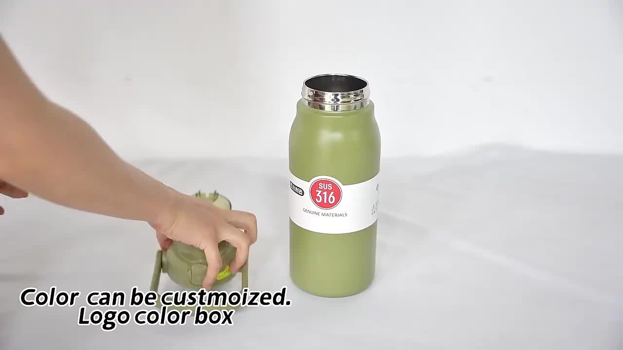 2023 New Style Double Wall 304 Stainless Steel Water Bottle Vacuum Insulated 1L Space Pot Bottle Water