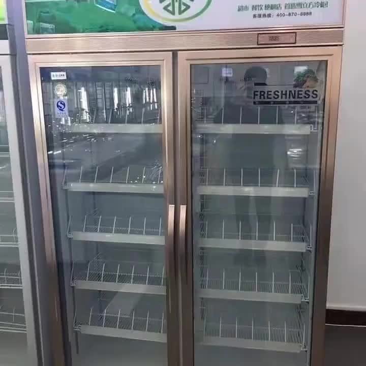 upright Glass Door Pepsi Beverage Cooler Commercial Display Freezer Refrigerators Equipment
