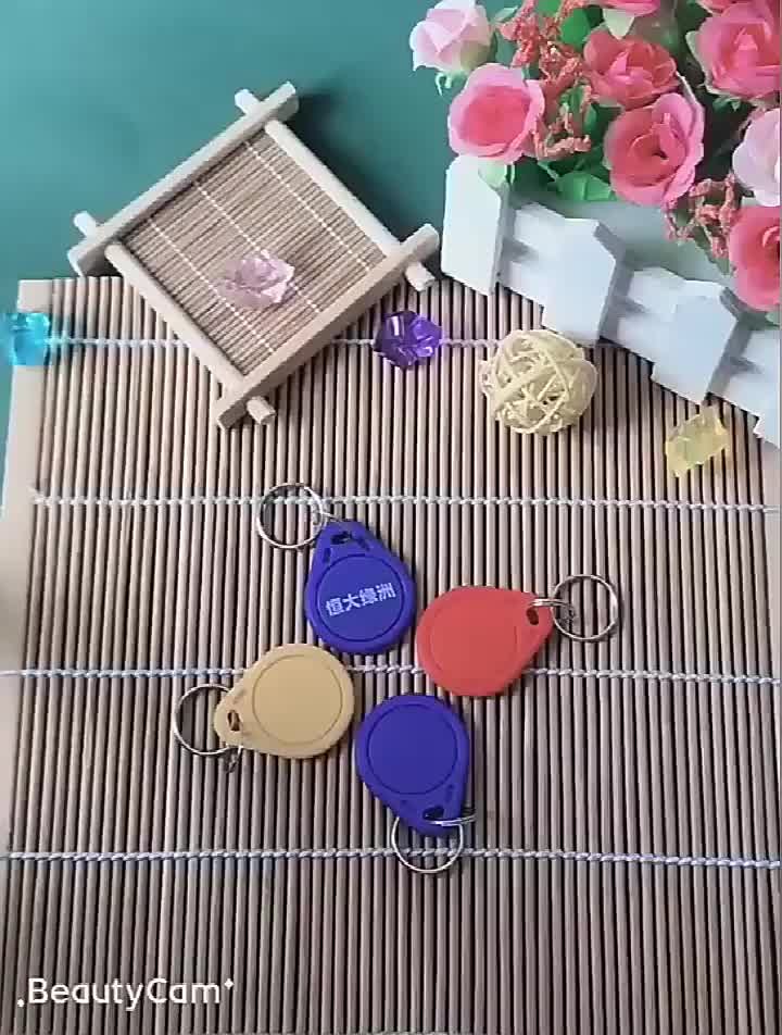 13.56MHz UID Writable Keyfobs Key Token Tag Changeable S50 IC Ring Card RFID Duplicator Waterproof Blue Color Access Control