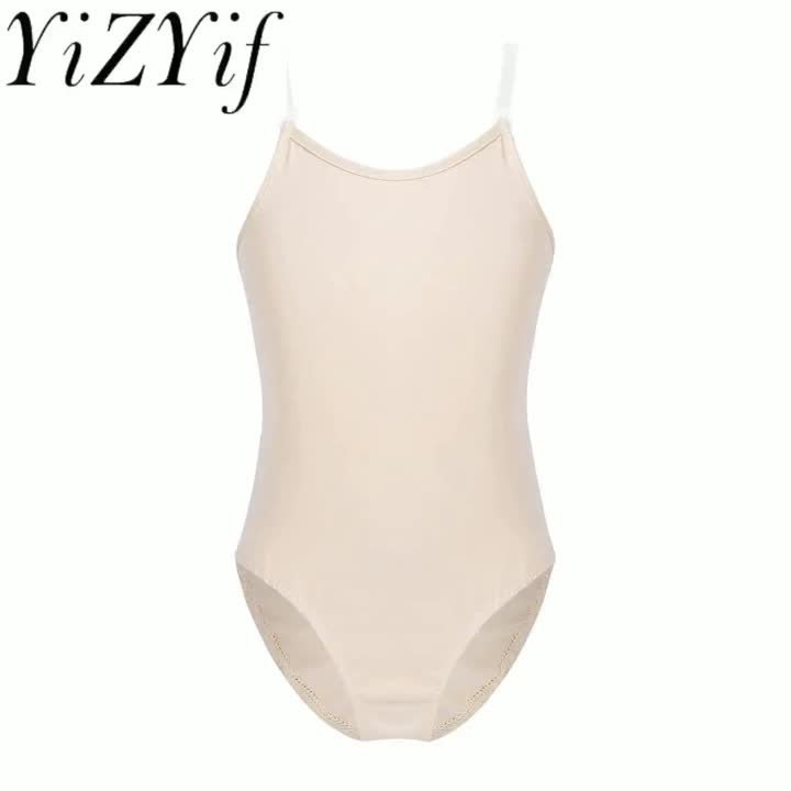 Nude Child Teens Adjustable Strap Ballet Dance Leotard Underwear for Kids Ballet Tutu Girls Gymnastics Leotard Sports Bodysuit