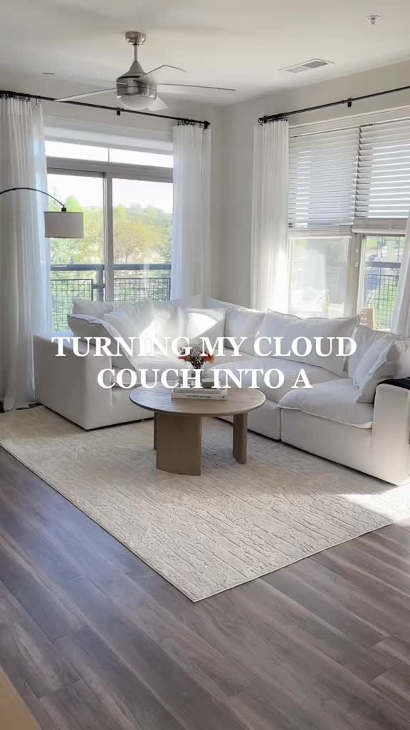 Best purchase ever #cloudcouch #homedecor #apartmentdecor #neutraldecor #moderndecor #couch