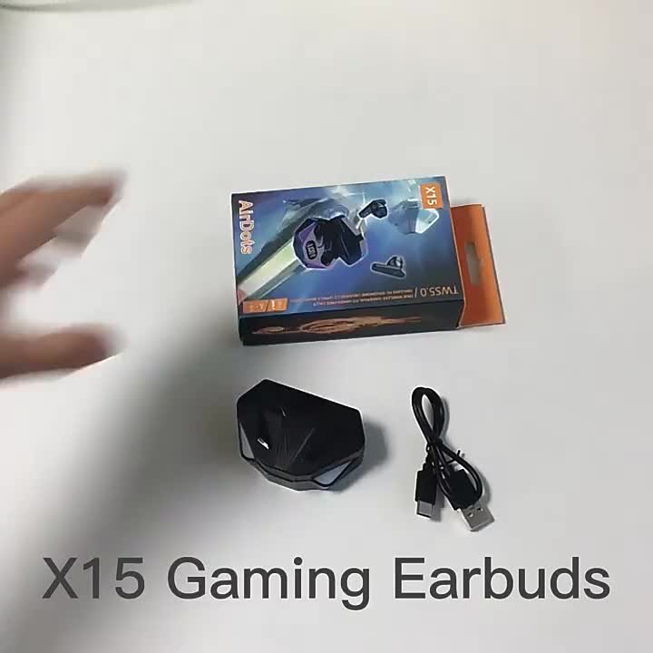 TWS X15 ワイヤレス ゲーミング イヤホン: 低遅延ゲーム用マイク付き