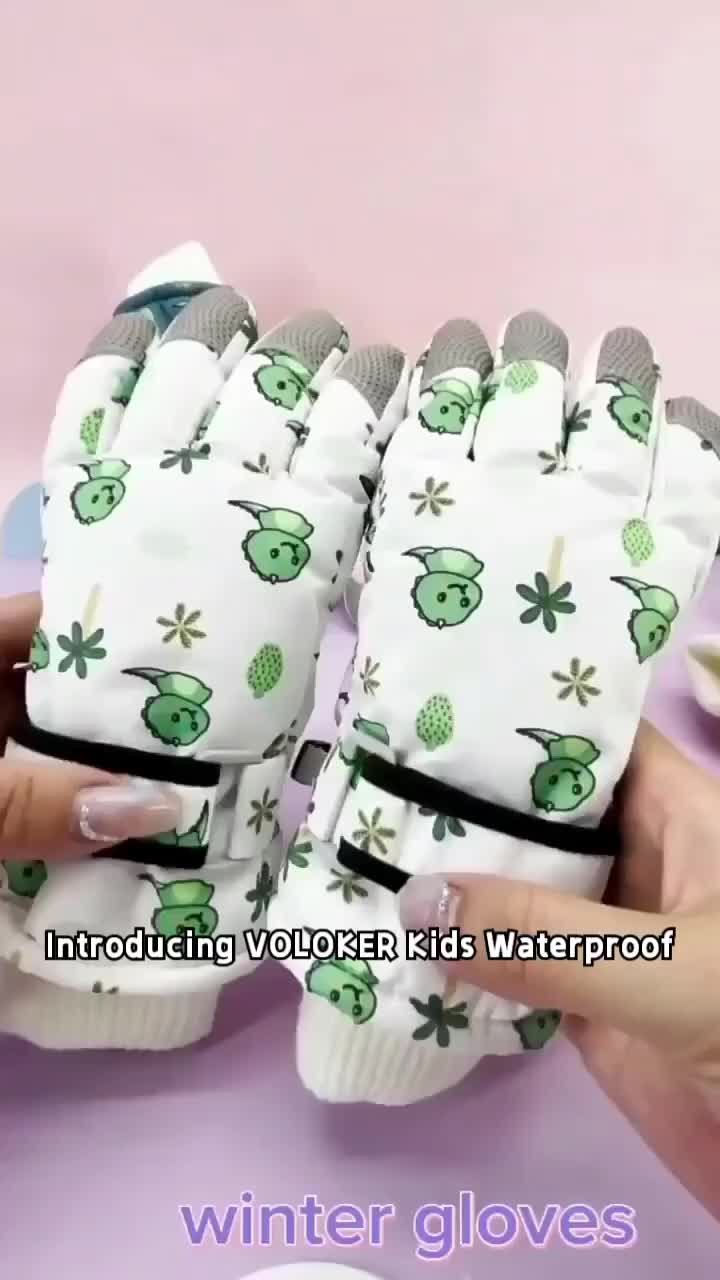 Guanti Da Sci Bambini Impermeabili QKURT - Termici Con Fibbia Anti-Smarrito | Per Neve E Sport Invernali - Foto 6